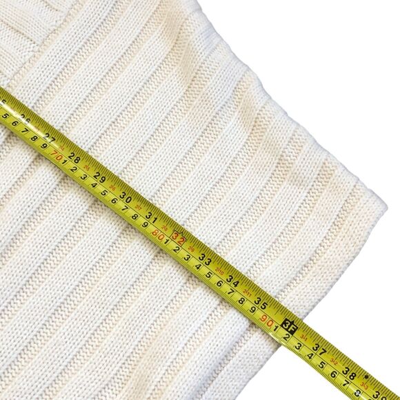 Chico’s Black Label Wool Cream Cashmere Blend Turtleneck Poncho Cape Buckle‎ S/M - Picture 11 of 13